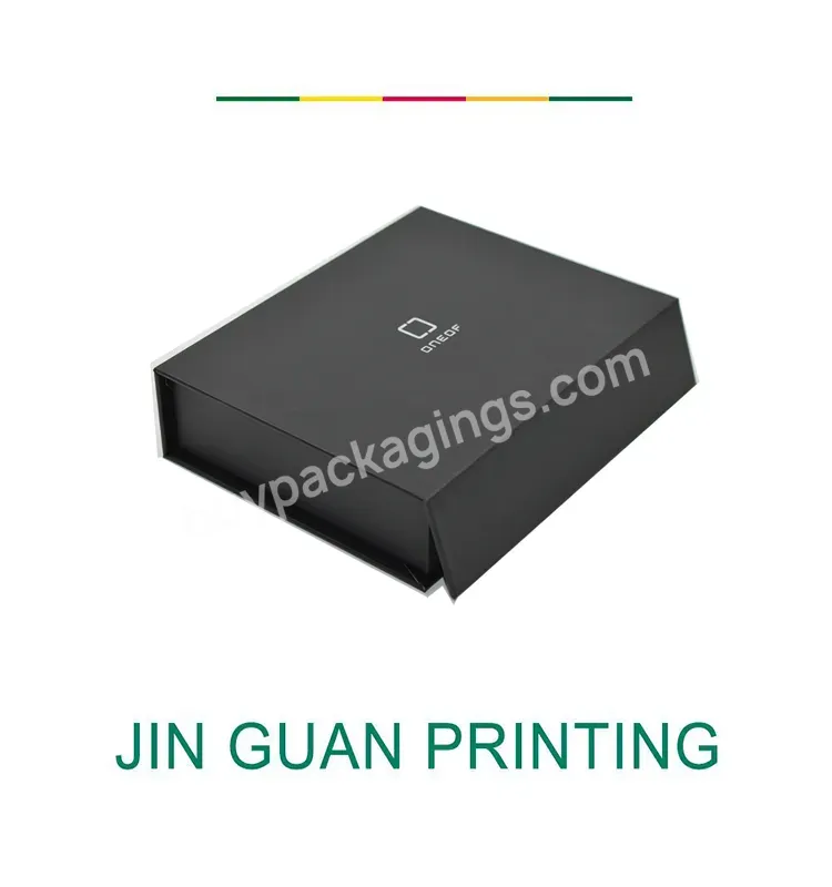 Low Moq Custom High Quality Hardcover Black Magnetic Paper Box