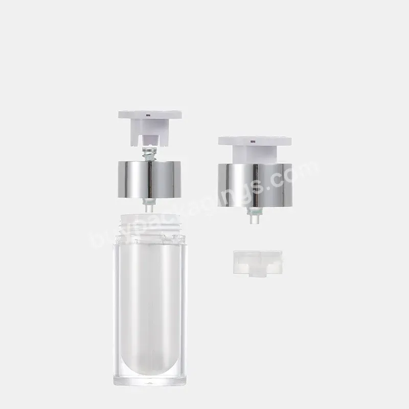 Luxurious Cosmetic Package Empty 15ml 30ml 50ml Lotion Cream White Pet Plastic Airless Pump Spray Bottle