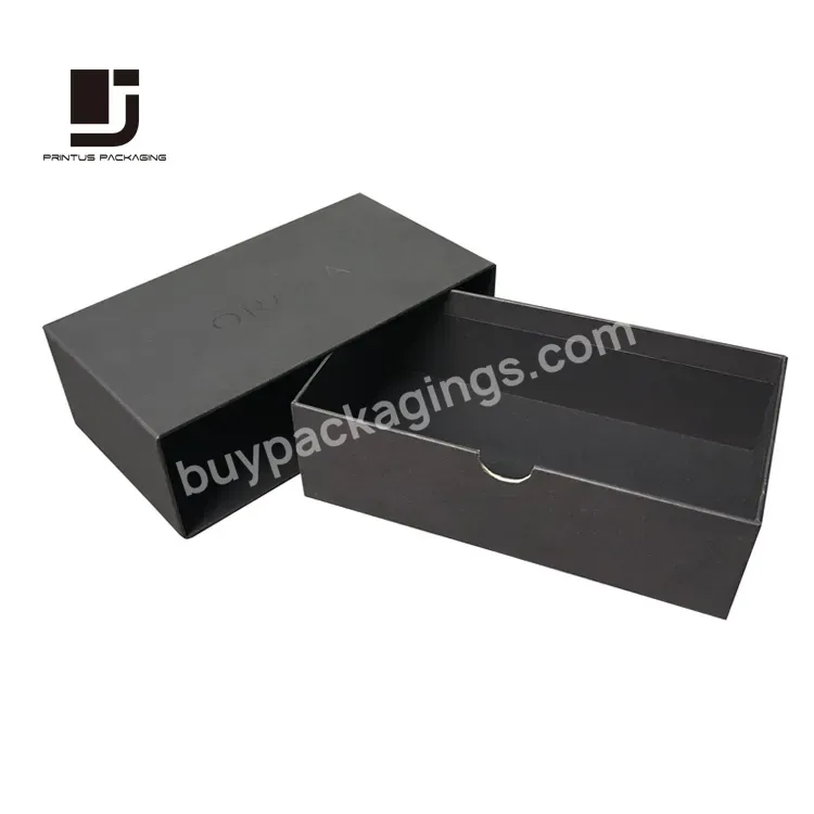 Luxury Best Quality Black Drawer Cardboard Box Packaging