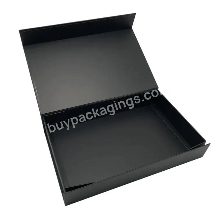 Luxury Black Color Foldable Gift Box Printing Customized Logo Mens Gift Sets Luxury Gift Boxes With Magnetic Lid