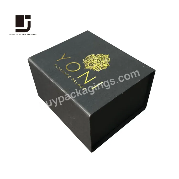 Luxury Black Magnetic Cosmetic Gift Box Packaging