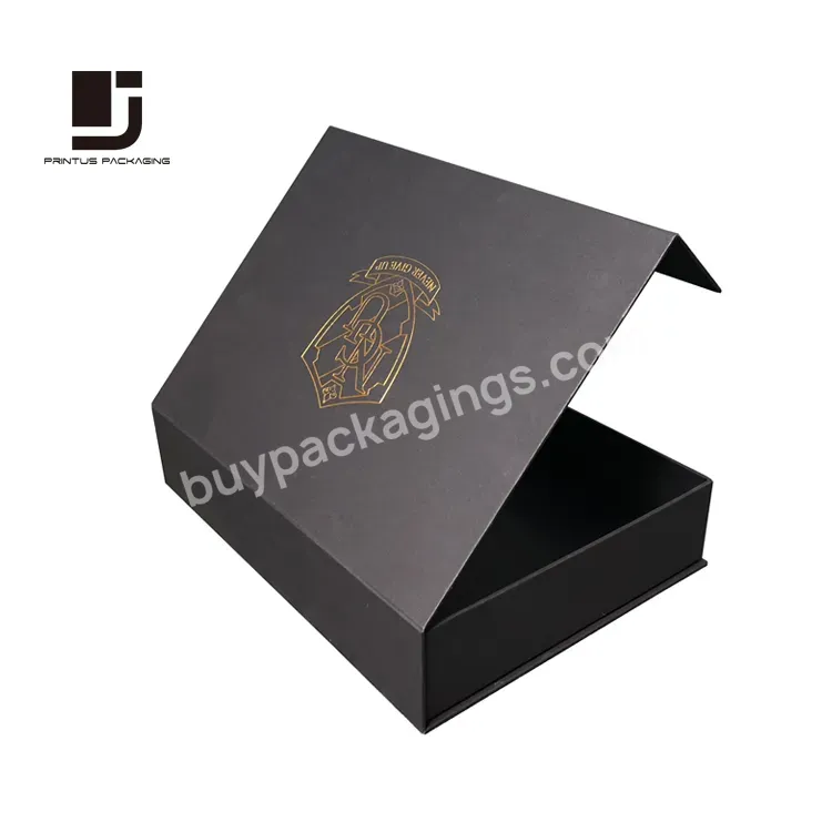 Luxury Black Magnetic Gift Box For Sweater