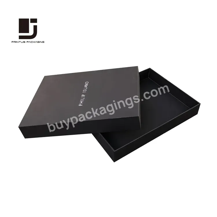 Luxury Black Paper Gift Box For Men T-shirt