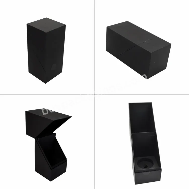 Luxury Black Rigid Card Fancy Art Paper Box Custom Packaging Scented Candle Box