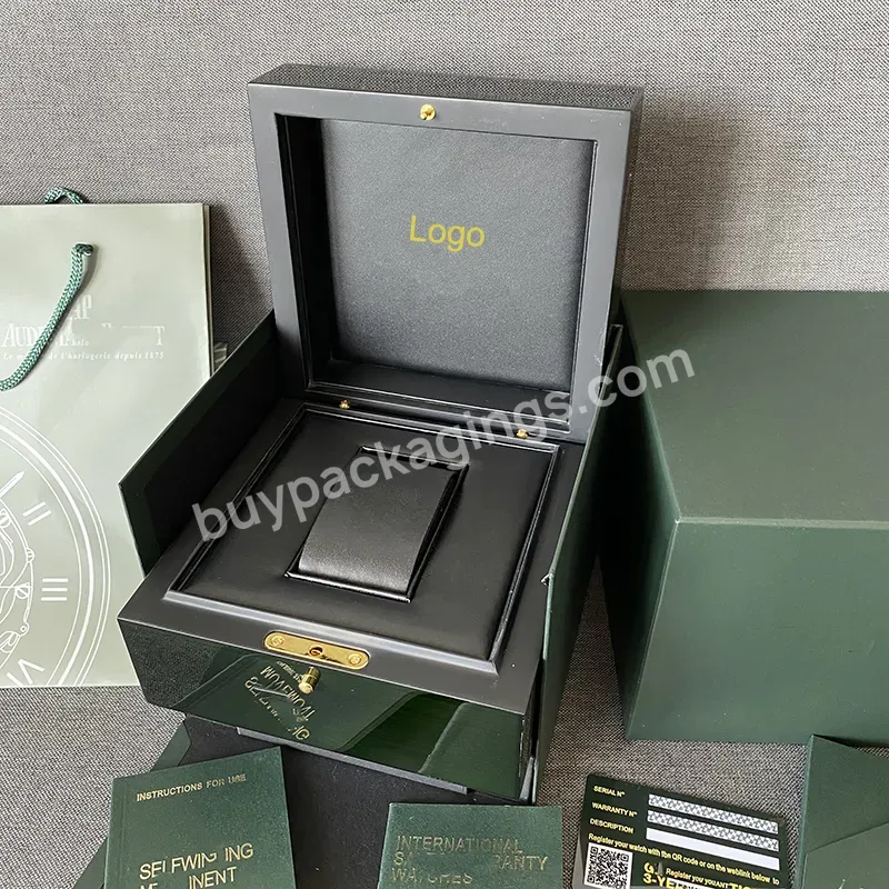 Luxury Brand Custom Logo Popular Lacquered Wooden Watch Men Packaging Case Pu Leather Storage Gift Watch Box - Buy Wooden Watch Case Box,Wooden Watch Box Custom Logo,Wooden Pu Leather Watch Box.