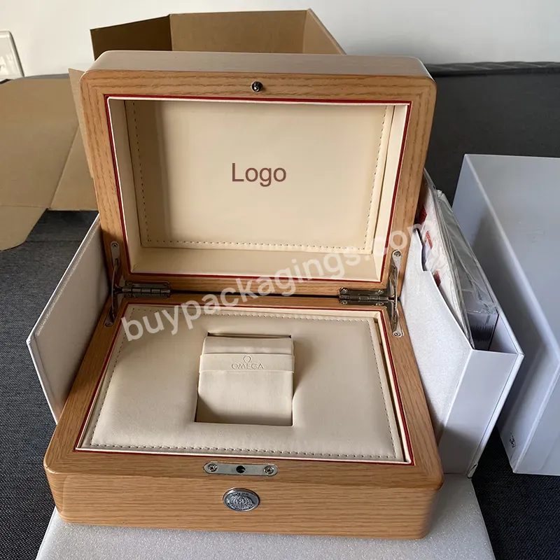 Luxury Brand Custom Logo Popular Lacquered Wooden Watch Men Packaging Case Pu Leather Storage Gift Watch Box