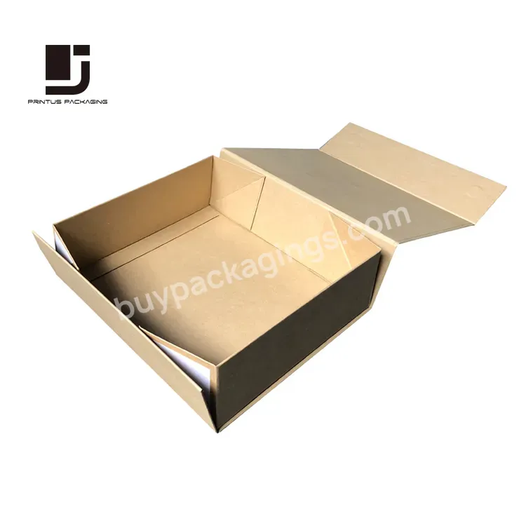 Luxury Brown Craft Folding Cardboard Box Packaging