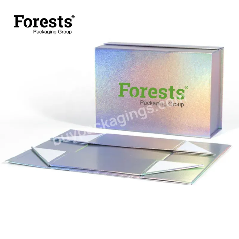 Luxury Cosmetic Packaging Gift Box Magnetic Holographic Packing Box For Clothes