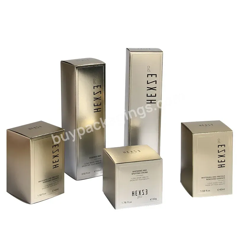 Luxury Custom Beauty Products Cosmetics Silver Paper Box Cosmetic Perfume Packaging