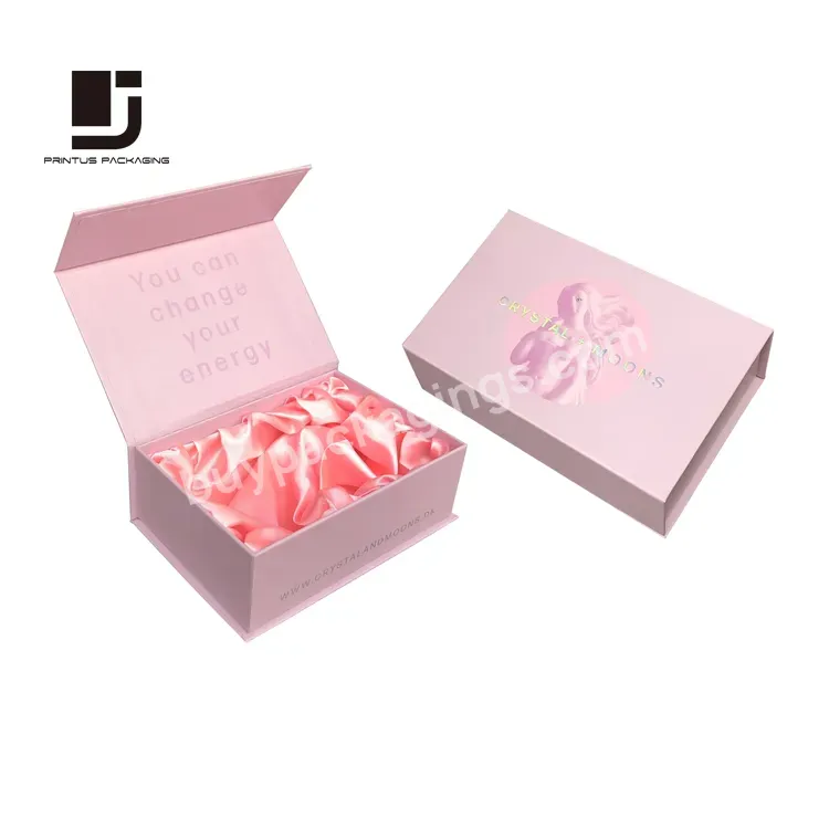 Luxury Custom Book Style Gift Box With Fabric
