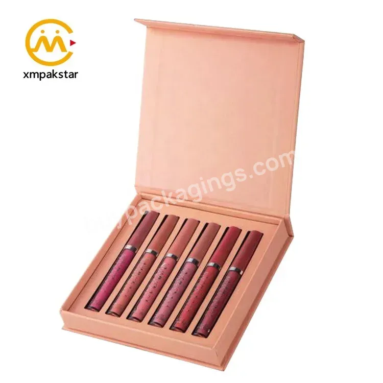 Luxury Custom Cardboard Magnetic Paper Lip Gloss Gift Packaging Box For Lipgloss