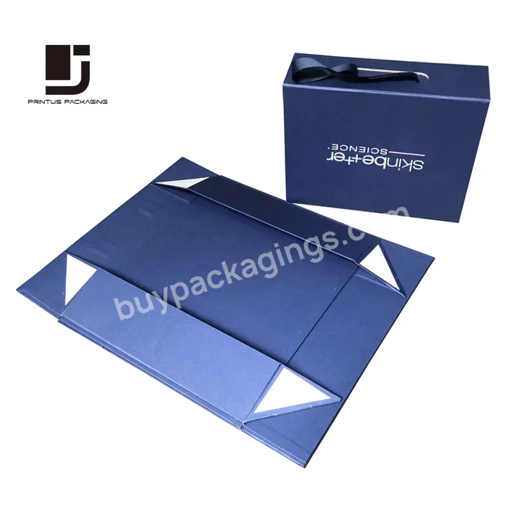 Luxury Custom Collapsible Cosmetic Packaging Box With Handles