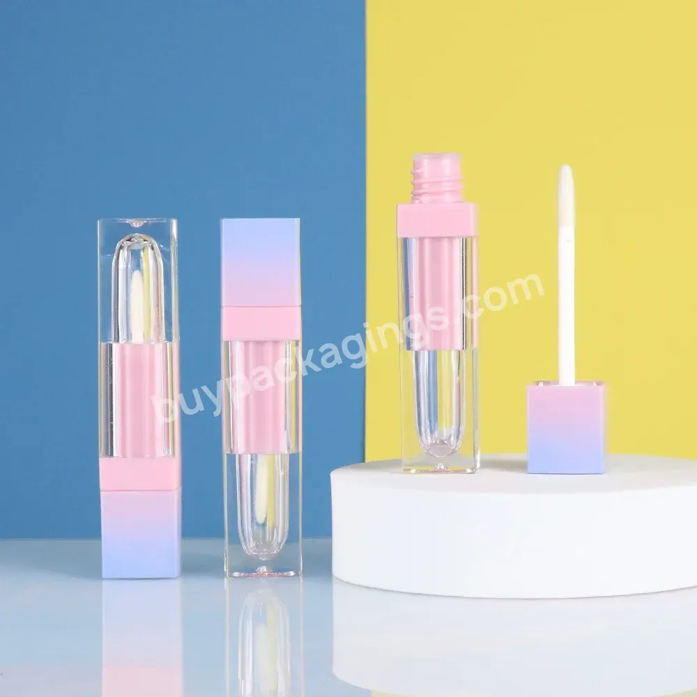 Luxury Custom Logo 4ml Mini Empty Big Brush Lipgloss Tubes Skincare Packaging Container - Buy Lip Gloss Packaging,Makeup Cosmetic,Liquid Lipstick Tube.