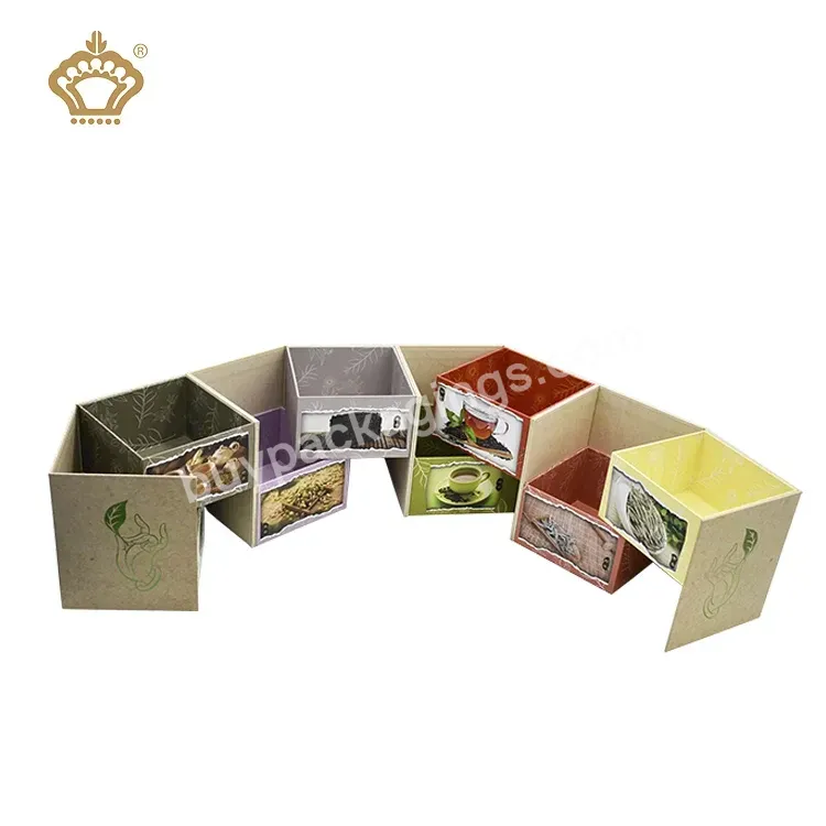Luxury Custom Logo Fancy Rigid Cardboard Tea Boxes Unique Design Gift Coffee Tea Bag Set Packaging Paper Box