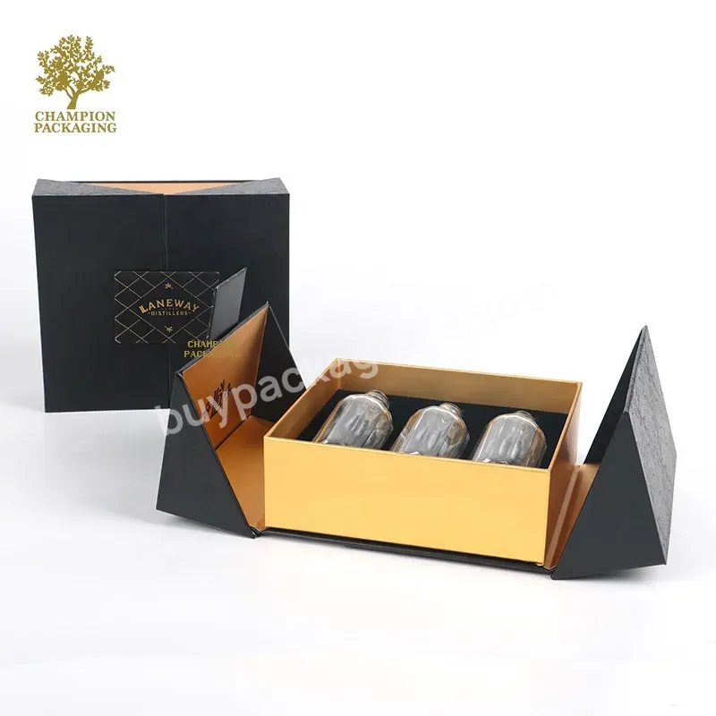 Luxury Custom Magnetic Closure Rigid Cardboard Double Door Open Cosmetic Perfume Gift Packaging Box