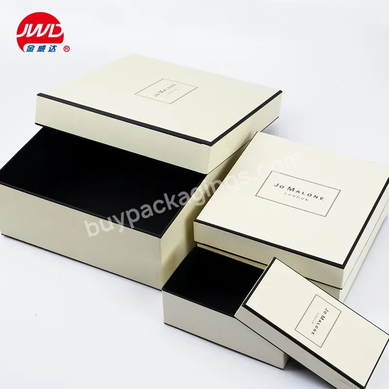 Luxury Custom Paper Cardboard Lid And Base Perfume Gift Box Packaging With Velvet Lining