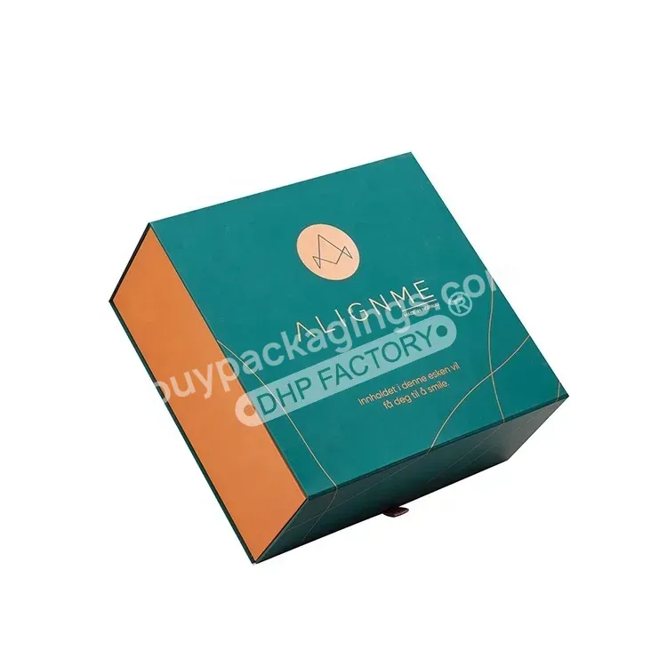 Luxury Custom Personal Logo Design Rigid Cardboard Paper Card Dividers Magnetic Closure Box Dental Aligner Packaging
