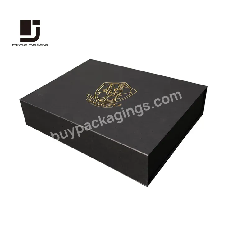 Luxury Custom Recycle Paper Black Packing Boxes For T Shirt