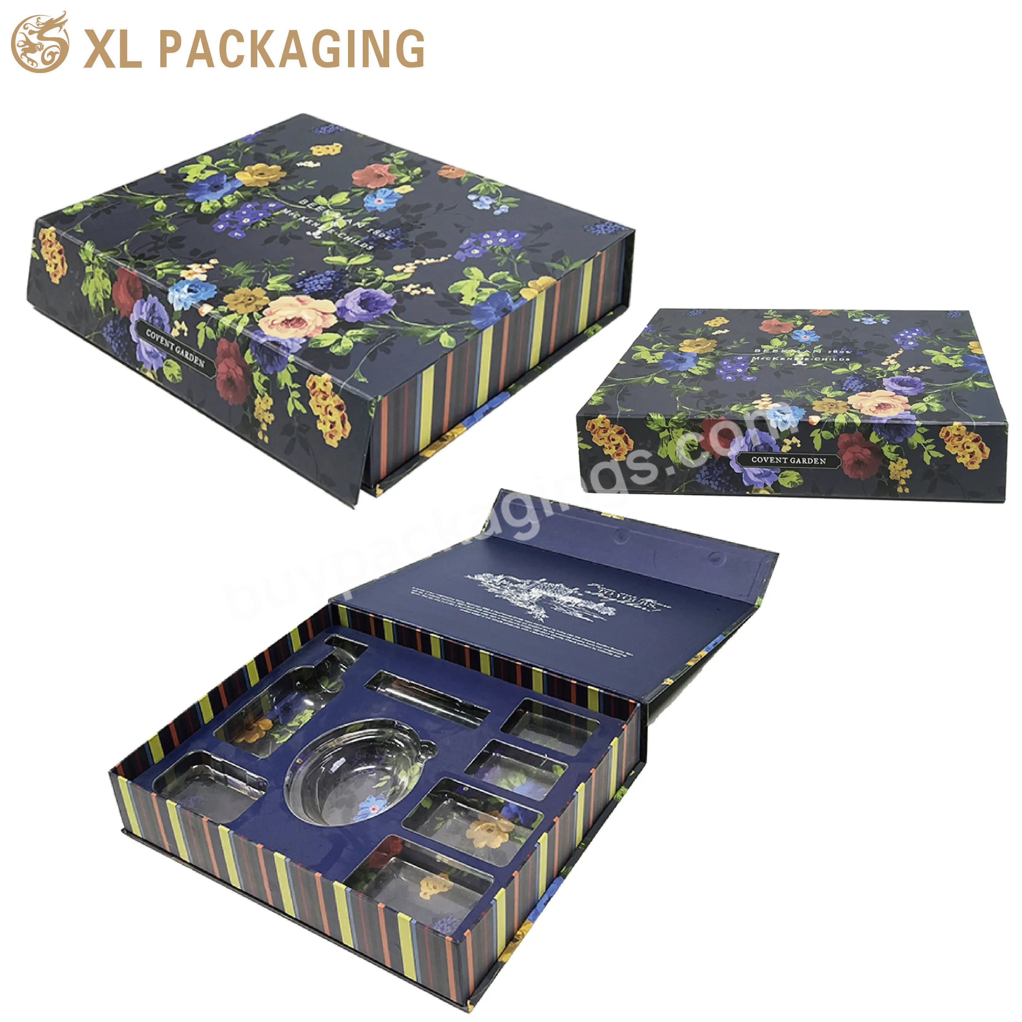 Luxury Custom Skin Care Paper Box Magnetic Paper Boxes Foldable Cosmetic Box Packaging With Pvc Tray