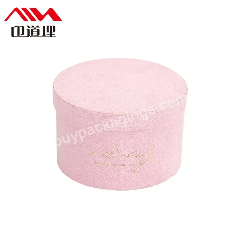 Luxury Customized Black Round Rose Gift Packaging Cylinder Cardboard Hat Flower Box With Logo