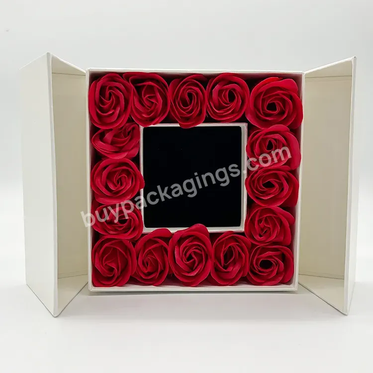 Luxury Customized Packaging Eternal Rose Flower Box For Jewelry