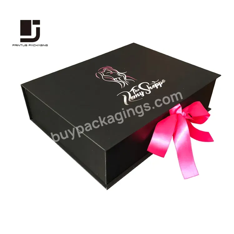 Luxury Customized Paper Gift Box To Decorate With Silk Ribbon Design