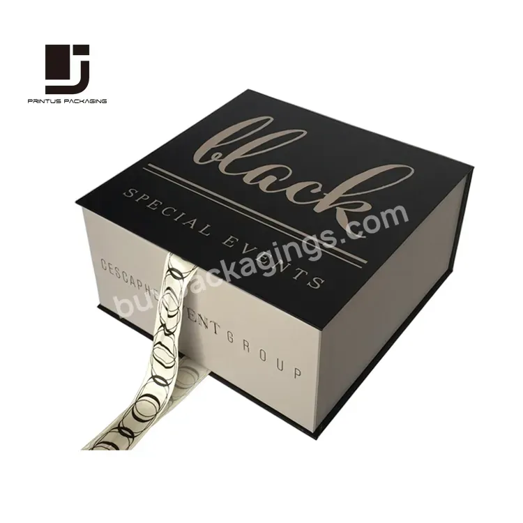 Luxury Customized Printed Paper Ribbon Packaging Box