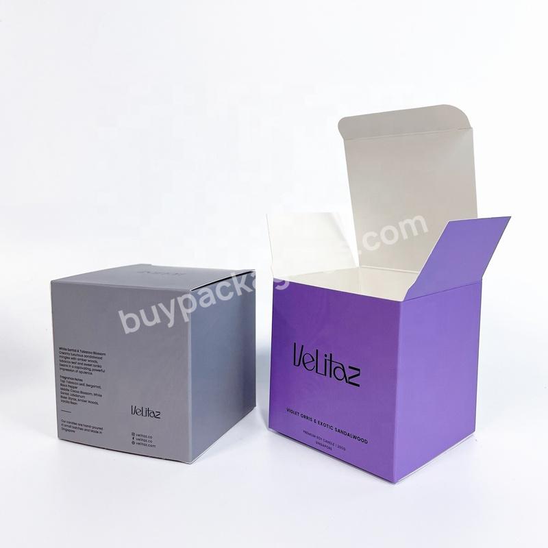 Luxury Design Single Custom Candle Packaging Boxes With Candle Box Inserts