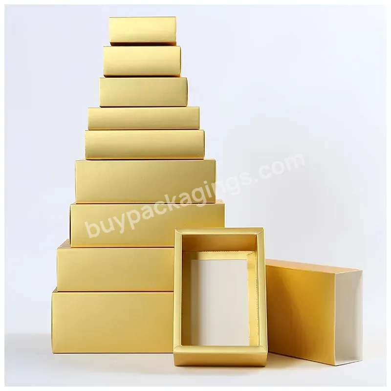 Luxury Earring Bracelet Necklace Ring Box Jewelry Packaging Drawing Box Package Slide Drawer Paper Jewelry Box