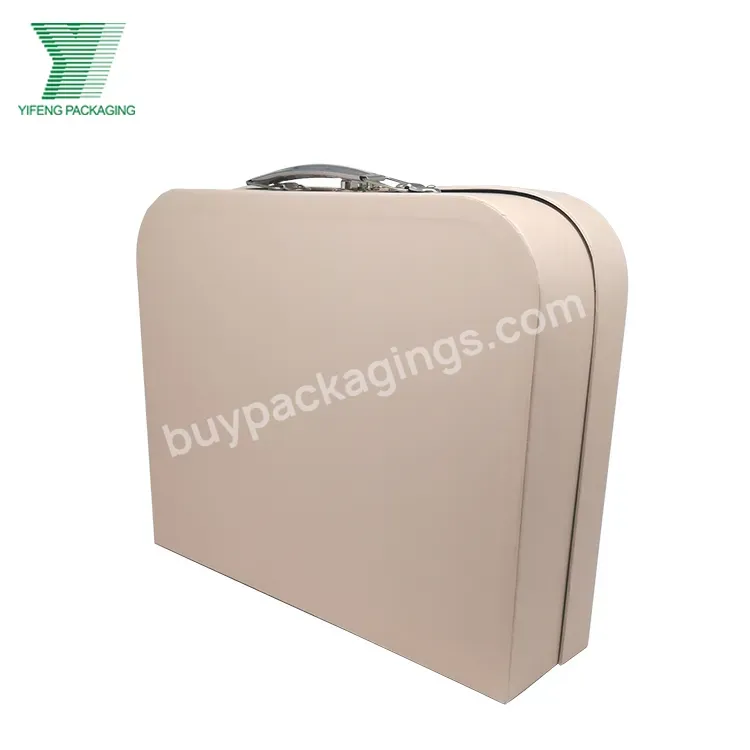 Luxury Fancy Paperboard Home Storage Suitcase Wedding Gift Packing Suitcase Child Cardboard Paper Suitcase