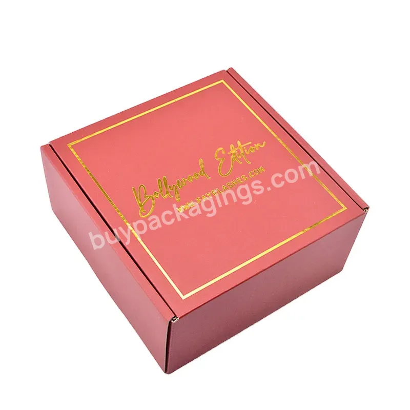 Luxury Fold Mailer Paper Box Packaging Eyelash Cosmetic Necklace Underwear Ring Jewelry Gift Paper Box With Gold Stamping Logo