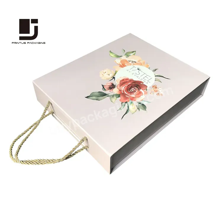 Luxury Gift Paper Box Packaging With Rope Handles
