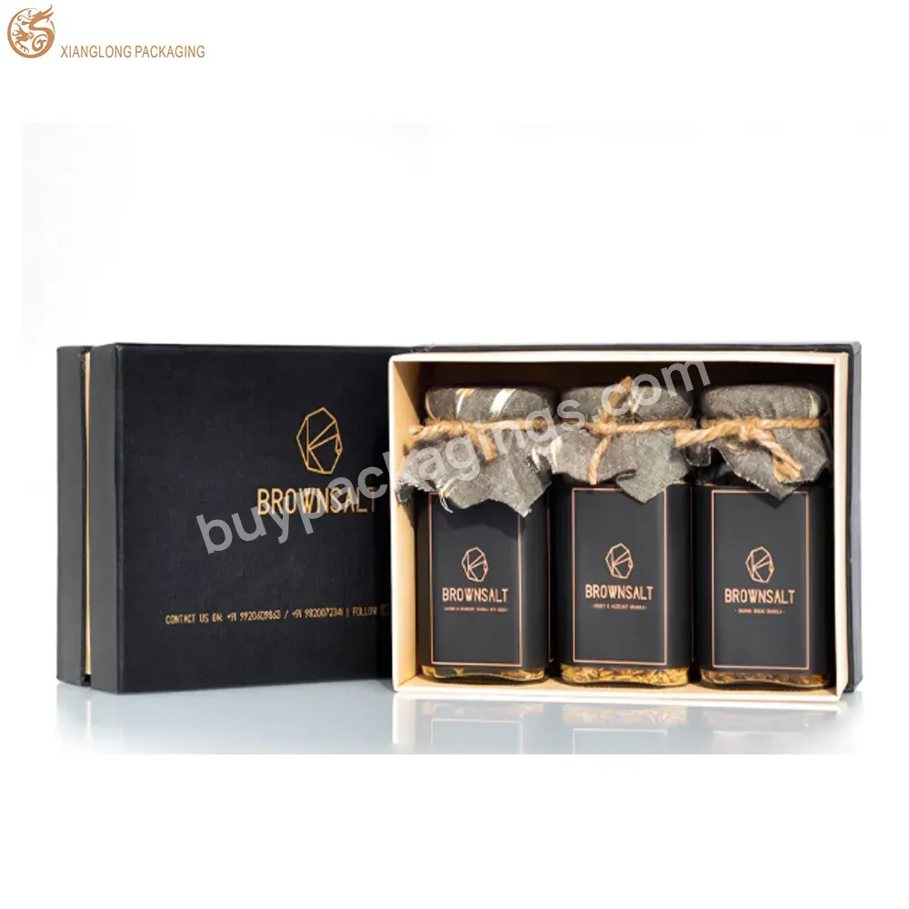 Luxury Gold Foil Logo Black Lid And Base Collection Box Paperboard Cosmetic Skin Care Packaging Set Gift Box