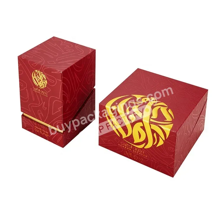 Luxury Gold Foil Logo Rigid Cardboard Hinged Flap Lid And Base Skincare Essential Oil Gift Face Cream Bottle Packaging Box