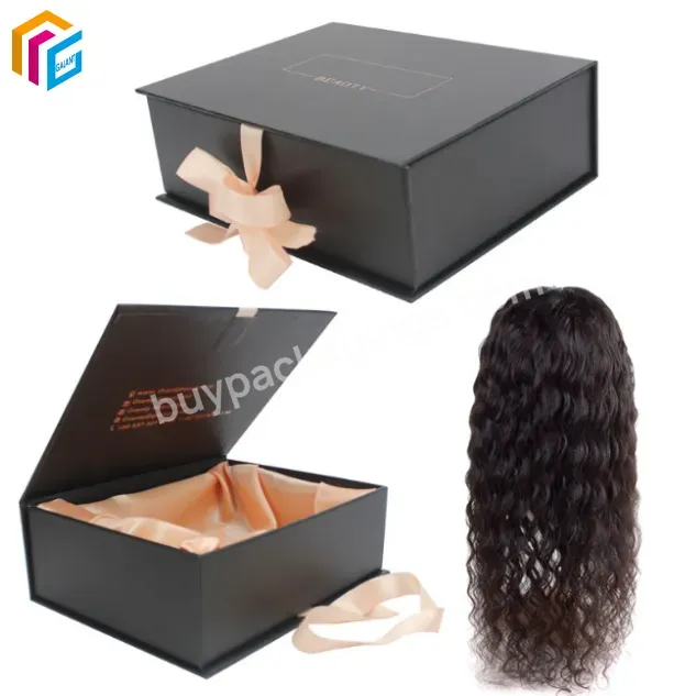 Luxury Hair Extension Wig Accept Custom Logo Design Boxes For Gift Toy Hair Box Packaging