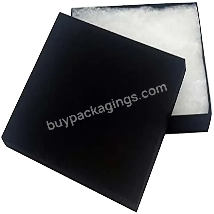 Luxury Jewelry Packaging High-end Custom Logo Exquisite Black Lid And Base Box