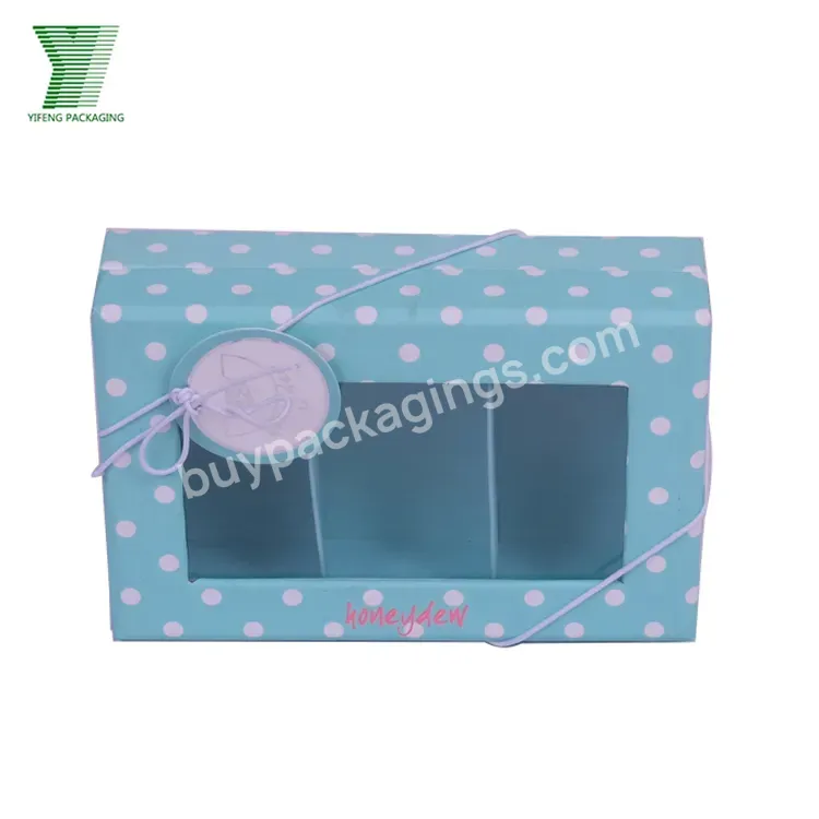 Luxury Lady Underpants Paper Box With Divider For 3 Pack Low Rise Thong Clothing Packaging Box With Window