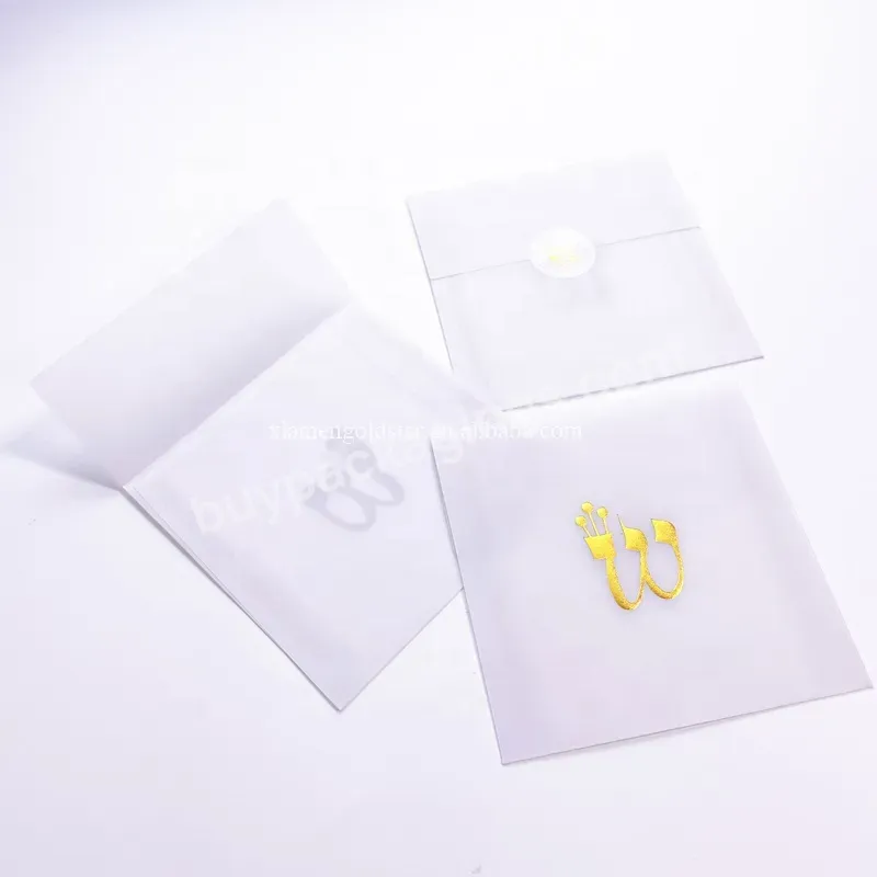 Luxury Logo Foil Envelope Transparent Paper Envelope Transparent Vellum Envelope