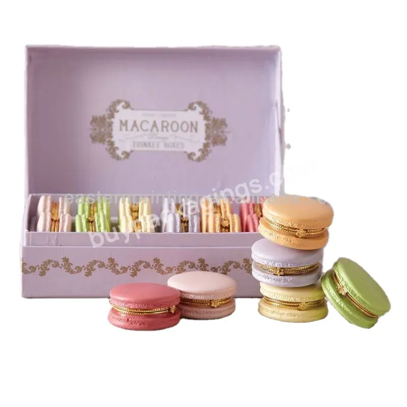 Luxury Macaron Cake Box Custom Packaging Biodegradable Macaron Food Box Package Box For Bakery Shop