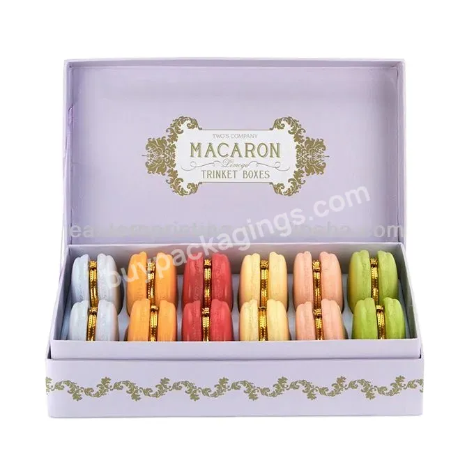 Luxury Macaron Cake Box Custom Packaging Biodegradable Macaron Food Box Package Box For Bakery Shop