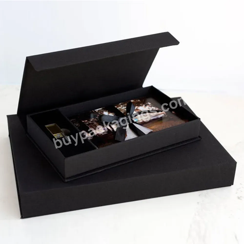 Luxury Matte Black High Quality Hand Made Customized Luxury Packaging Cardboard Magnetic Closure Gift Box For Gift & Craft