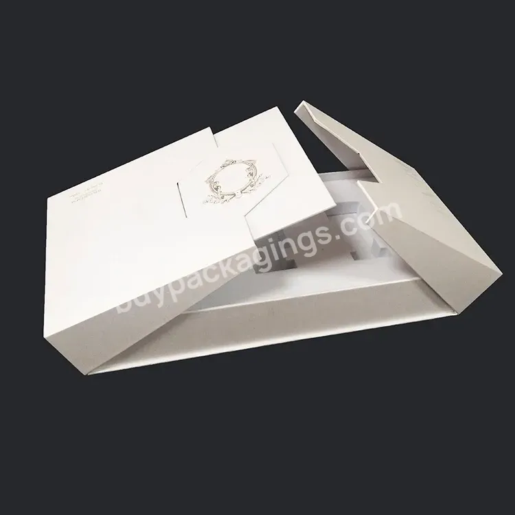 Luxury New Design Custom Logo Double Door White Cardboard Paper Perfume Packaging Gift Box