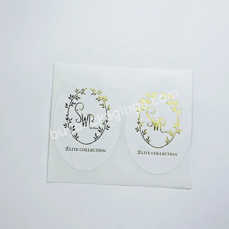 Luxury Private Logo Gold Foil Printed Packaging Labels Product Labels Wine Labels