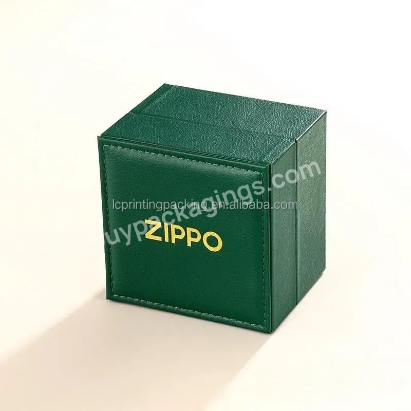 Luxury Pu Cigarette Lighter Packaging Gift Box Lighter Collection Wooden Display Box Boyfriend Gift