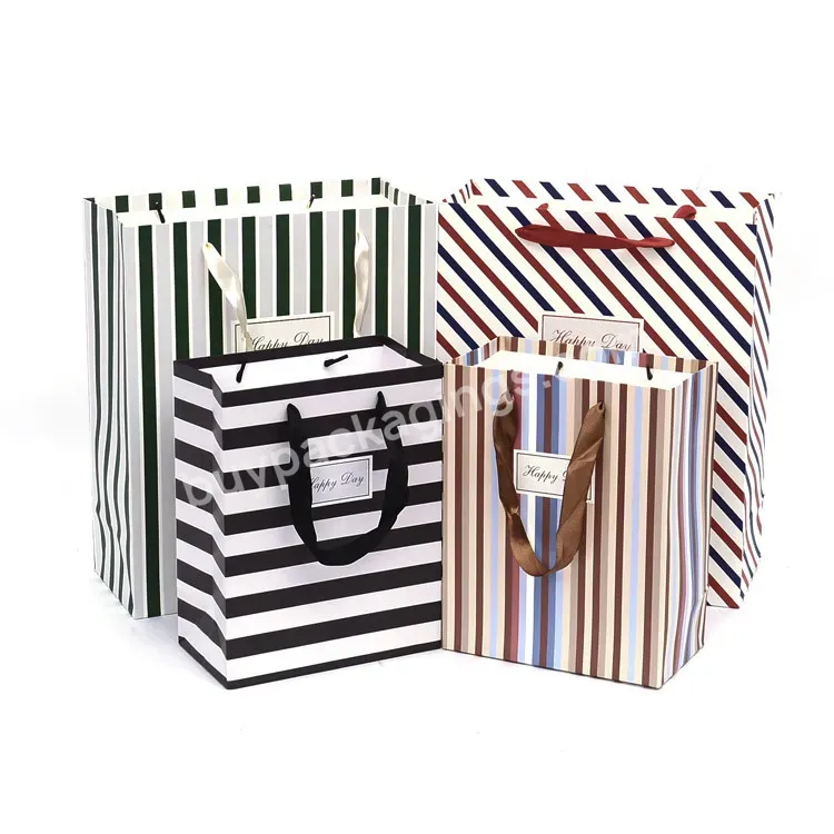 Luxury Recyclable Fashion Gift Paper Bags With Customized Design