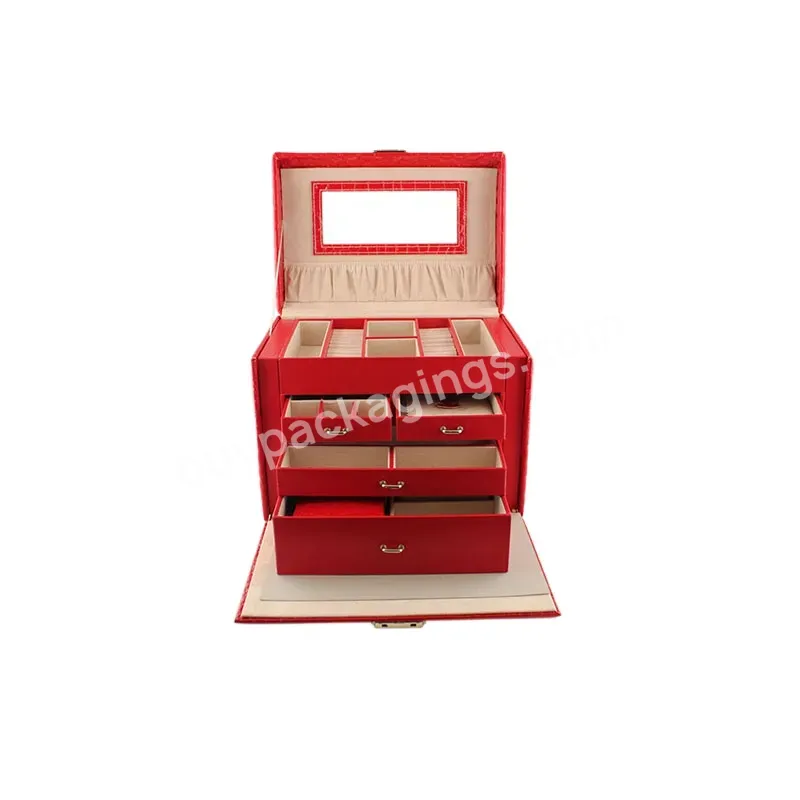 Luxury Red Multiple Packaging Jewelry Storage Packaging Boxes Custom Luxury Gift Jewelry Boxes With Logo