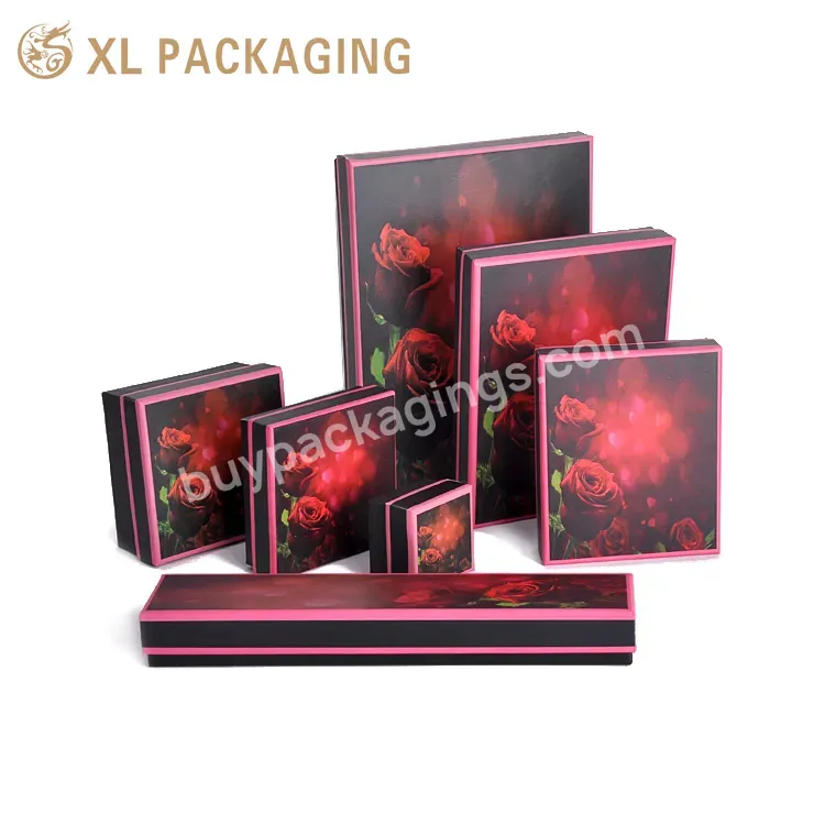 Luxury Red Rose Earrings Rings Jewelry Gift Box Packaging For Women - Buy Paper Jewelry Boxes,Paper Red Rose Jewelry Box,Jewelry Gift Box Packaging.
