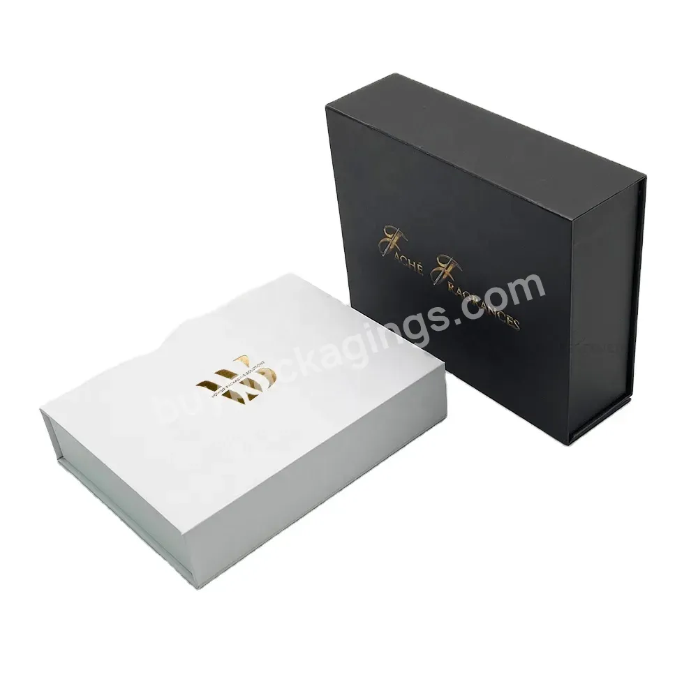 Luxury Reusable White Black Customized Size Mixed Color Brooch Barrette Packaging Magnetic Gift Box With Foam Insert