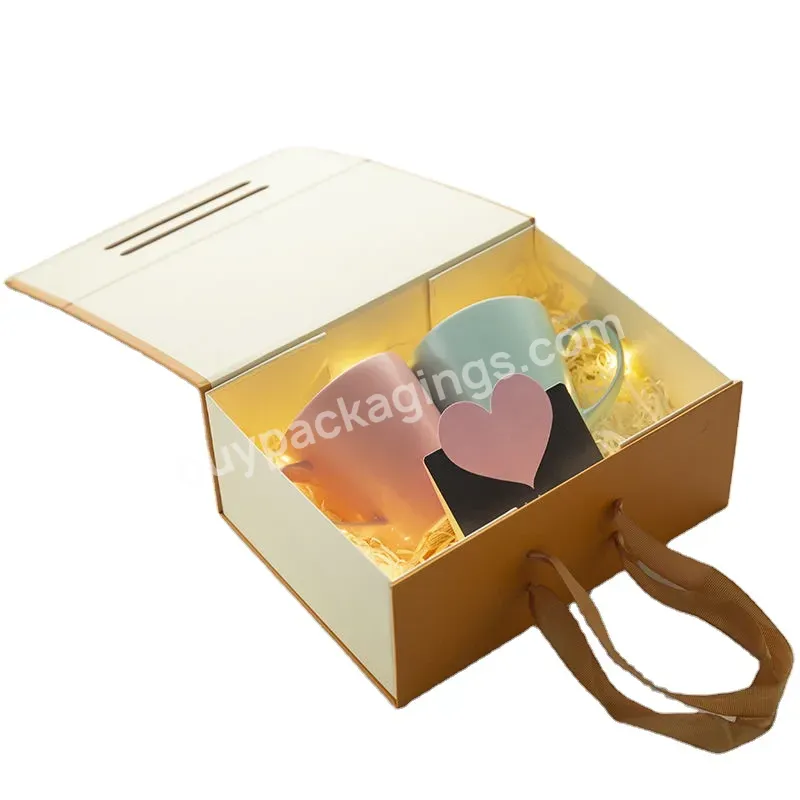 Luxury Rigid Magnetic Gift Clothes Box With Ribbon Closure Clothes Packaging For Shoes & Clothing