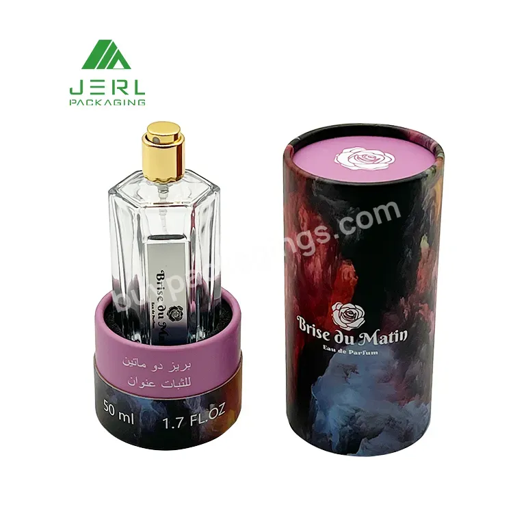 Luxury Round Mini Essential Oils Gift Box Cylinder Perfume Box For Cosmetics Bottles